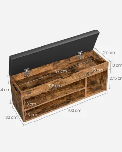 Best SONGMICS Banc à chaussures marron rustique