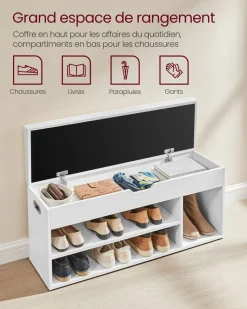 Best SONGMICS Banc à chaussures marron rustique