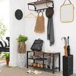 Store SONGMICS Banc à chaussures étagères