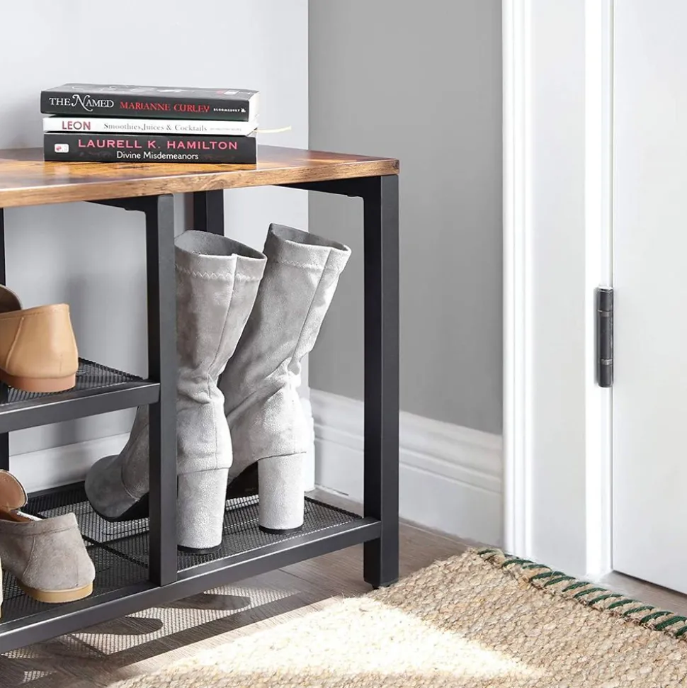 Store SONGMICS Banc à chaussures étagères