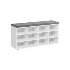 Shop SONGMICS Banc avec angement pliable gris foncé