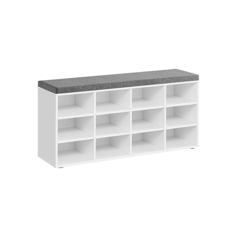 Shop SONGMICS Banc avec angement pliable gris foncé