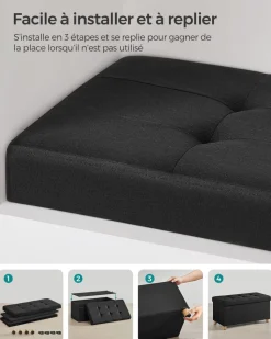 Best SONGMICS Banc de rangement 41 cm taupe clair