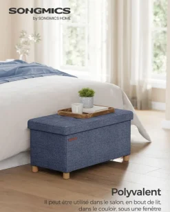 Best SONGMICS Banc de rangement 41 cm taupe clair