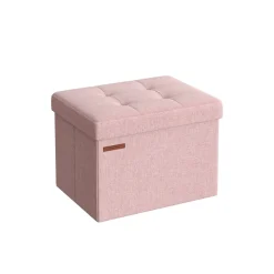 Fashion SONGMICS Banc de rangement en velours noir d'encre