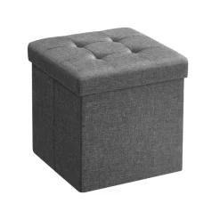 Fashion SONGMICS Banc de rangement gris