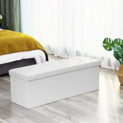 Cheap SONGMICS Banc de rangement 150L blanc