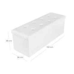 Cheap SONGMICS Banc de rangement 150L blanc