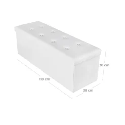 Flash Sale SONGMICS Banc de rangement 120L Blanc