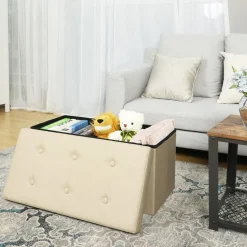 Fashion SONGMICS Banc de rangement 80L brun