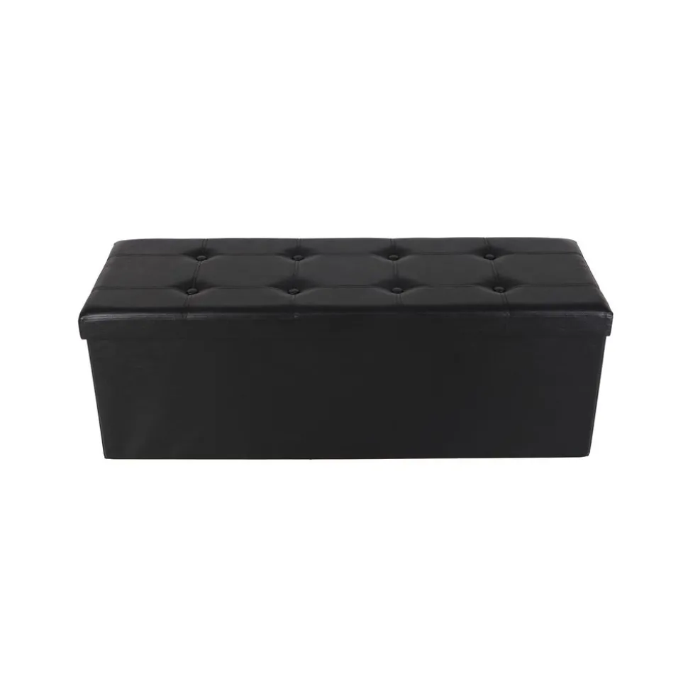 Fashion SONGMICS Banc de rangement 80L gris Marron Rustique