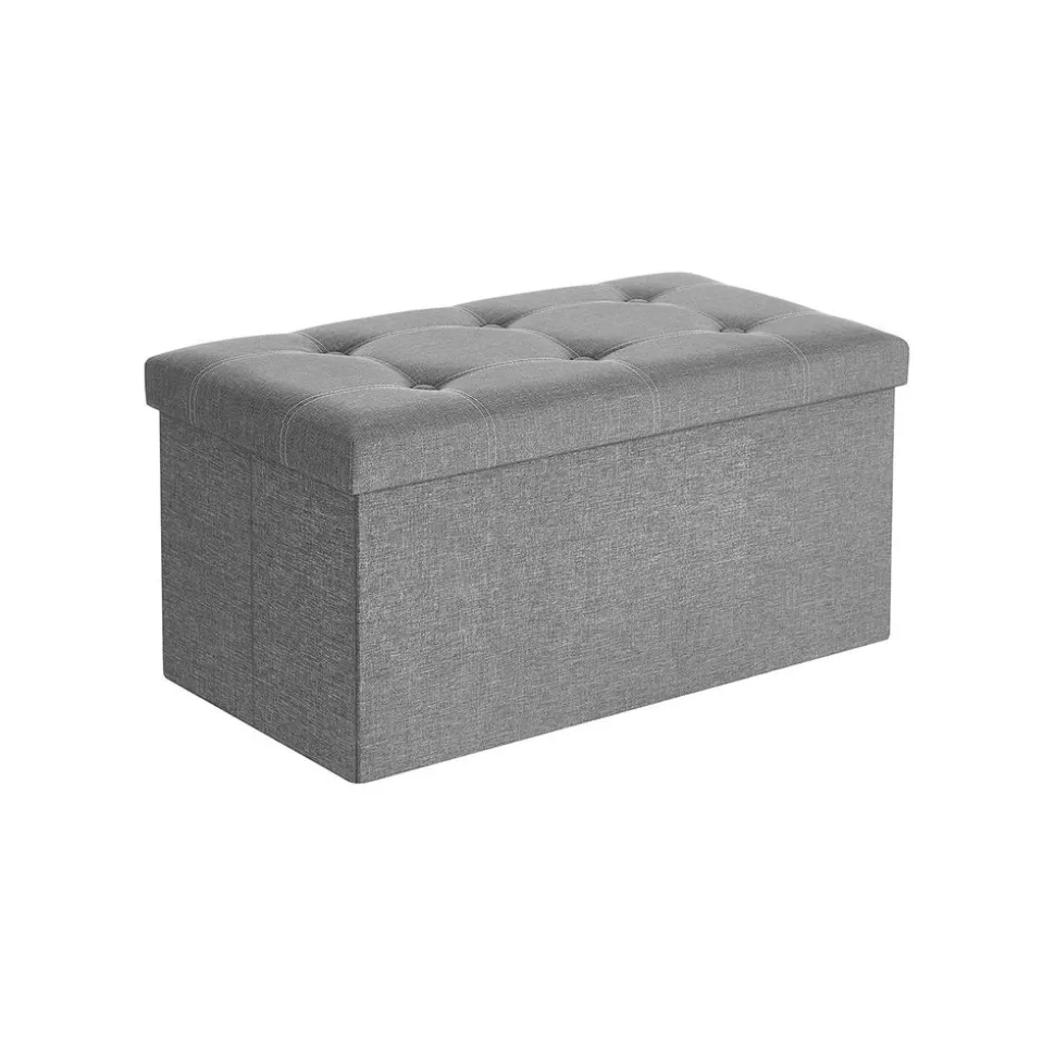 Outlet SONGMICS Banc de rangement 80L gris clair