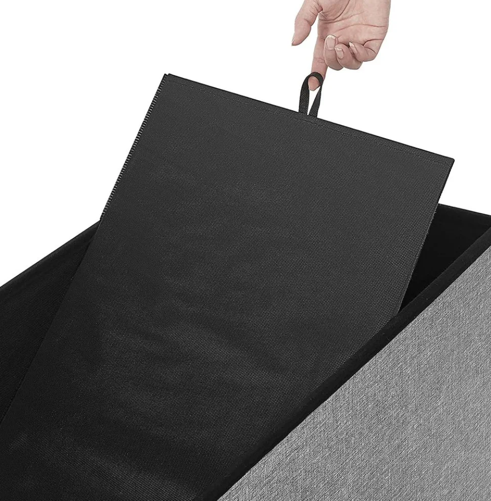 Outlet SONGMICS Banc de rangement 80L gris clair