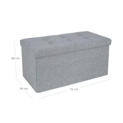 Best Sale SONGMICS Banc de rangement 50L gris clair
