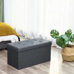 Best Sale SONGMICS Banc de rangement 50L gris clair