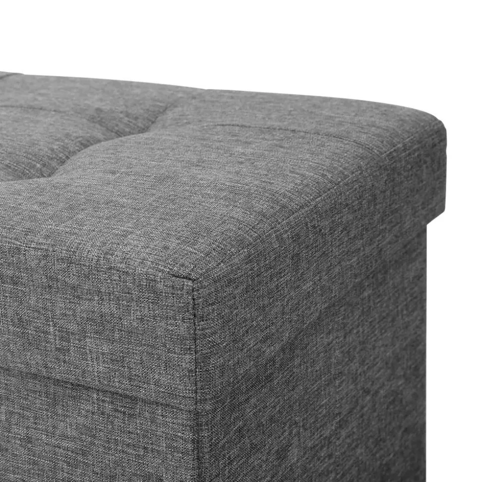 Fashion SONGMICS Banc de rangement 65L gris foncé