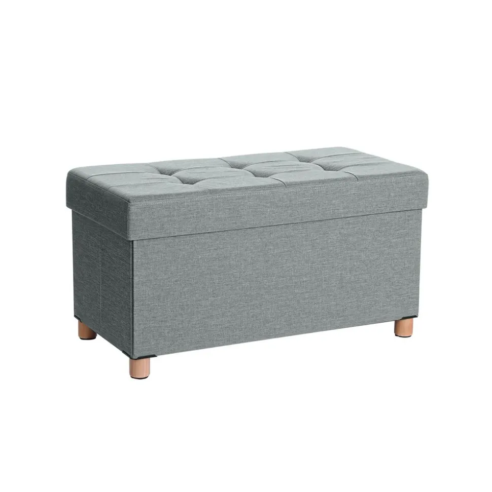 Fashion SONGMICS Banc de rangement 65L gris foncé