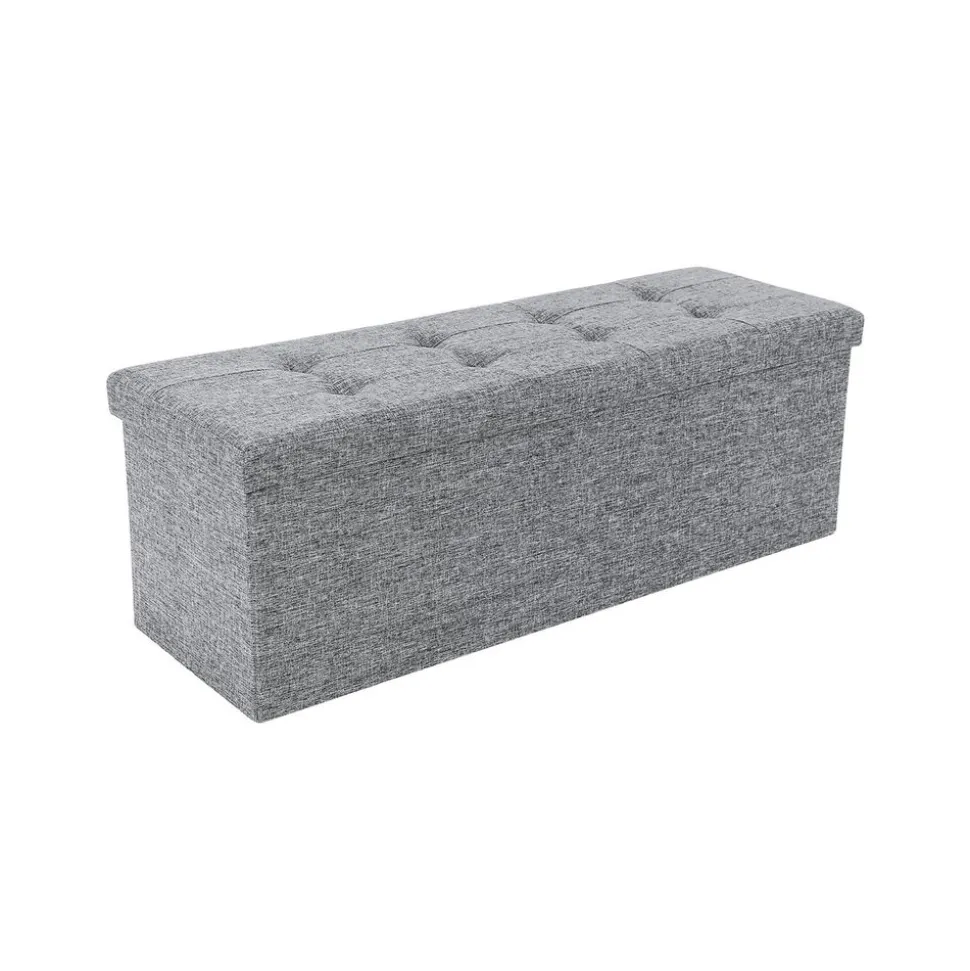 Best Sale SONGMICS Banc de rangement 120L gris clair