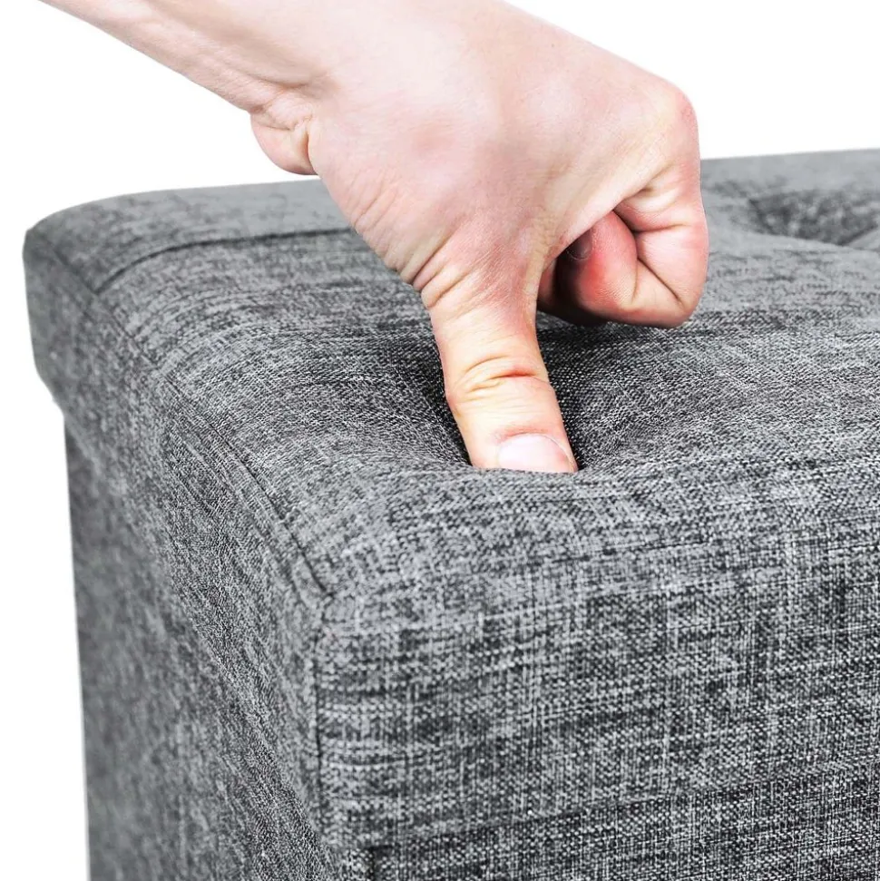 Best Sale SONGMICS Banc de rangement 120L gris clair