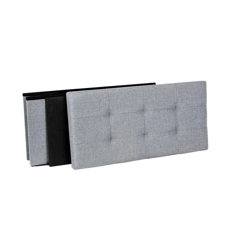 Cheap SONGMICS Banc de rangement 86L gris clair Marron Rustique