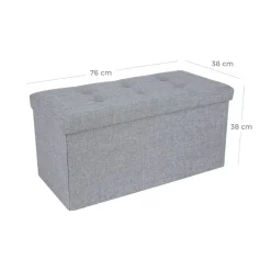 Cheap SONGMICS Banc de rangement 86L gris clair Marron Rustique