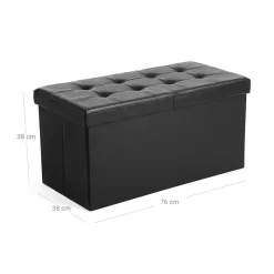 Store SONGMICS Banc de rangement 80L noir