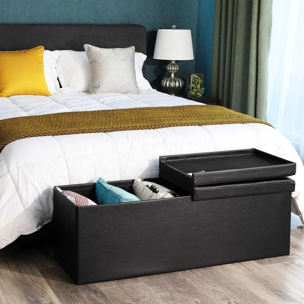 Best Sale SONGMICS Banc de rangement 120L noir