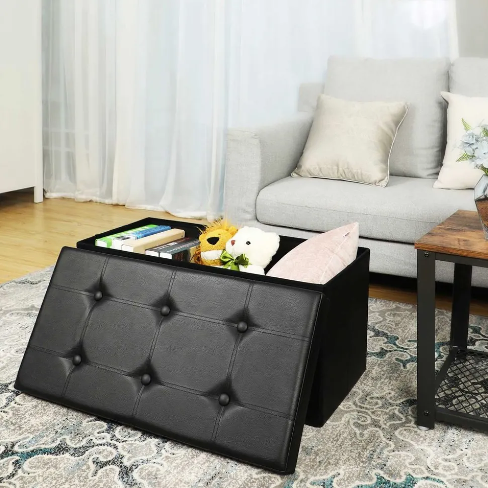 Store SONGMICS Banc de rangement 80L noir