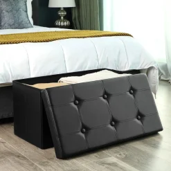 Store SONGMICS Banc de rangement 80L noir