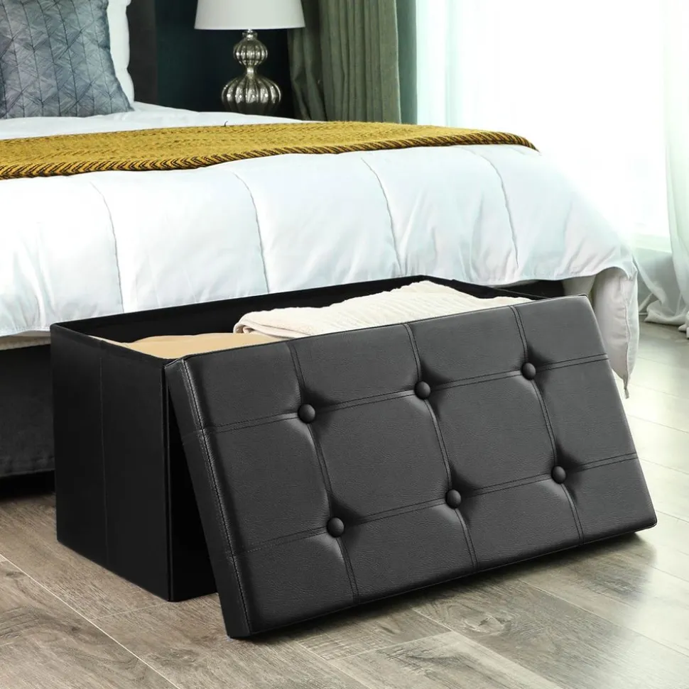 Store SONGMICS Banc de rangement 80L noir