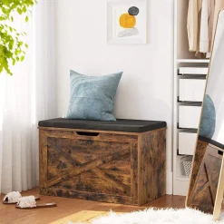 Hot SONGMICS Banc façon grange Marron Vintage