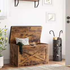 Hot SONGMICS Banc façon grange Marron Vintage