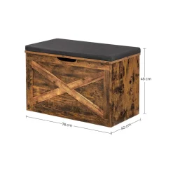 Hot SONGMICS Banc façon grange Marron Vintage