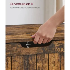 Clearance SONGMICS Banc rangement 120L Gris Foncé