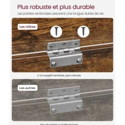 Clearance SONGMICS Banc rangement 120L Gris Foncé