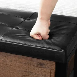 Sale SONGMICS Banc rangement marron noisette