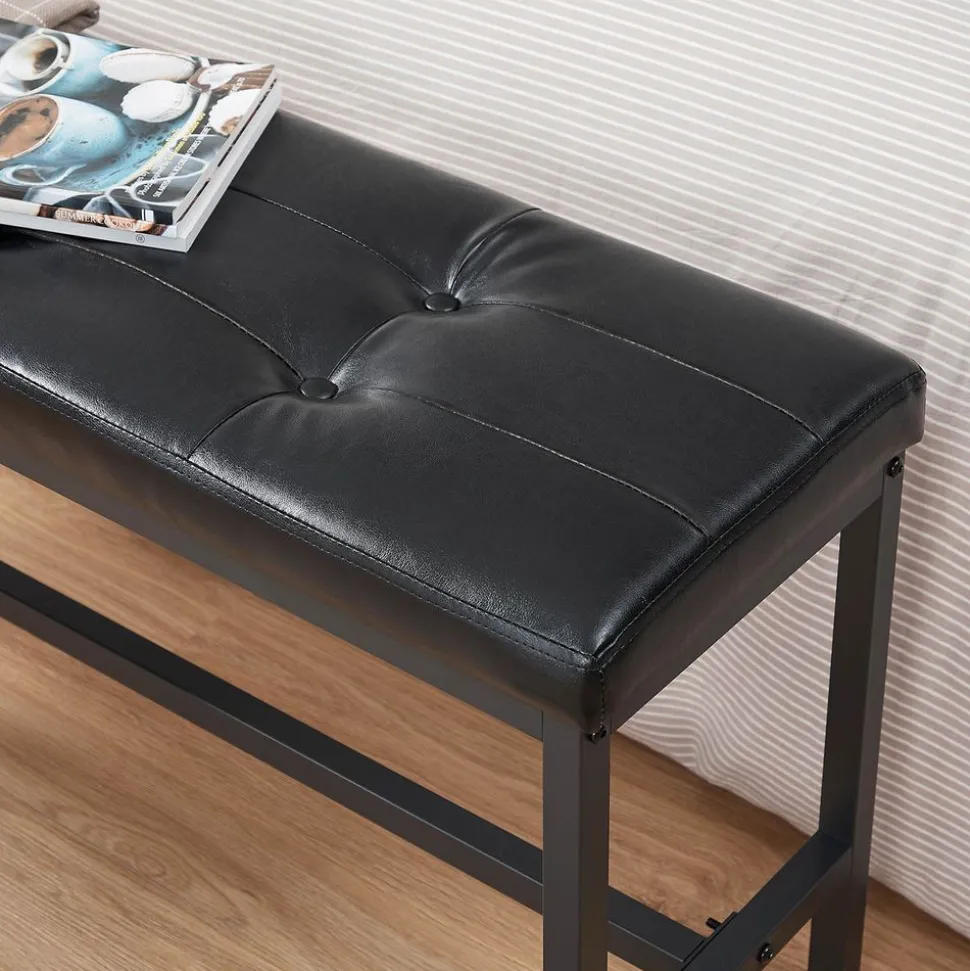 Outlet SONGMICS Banc rembourré noir