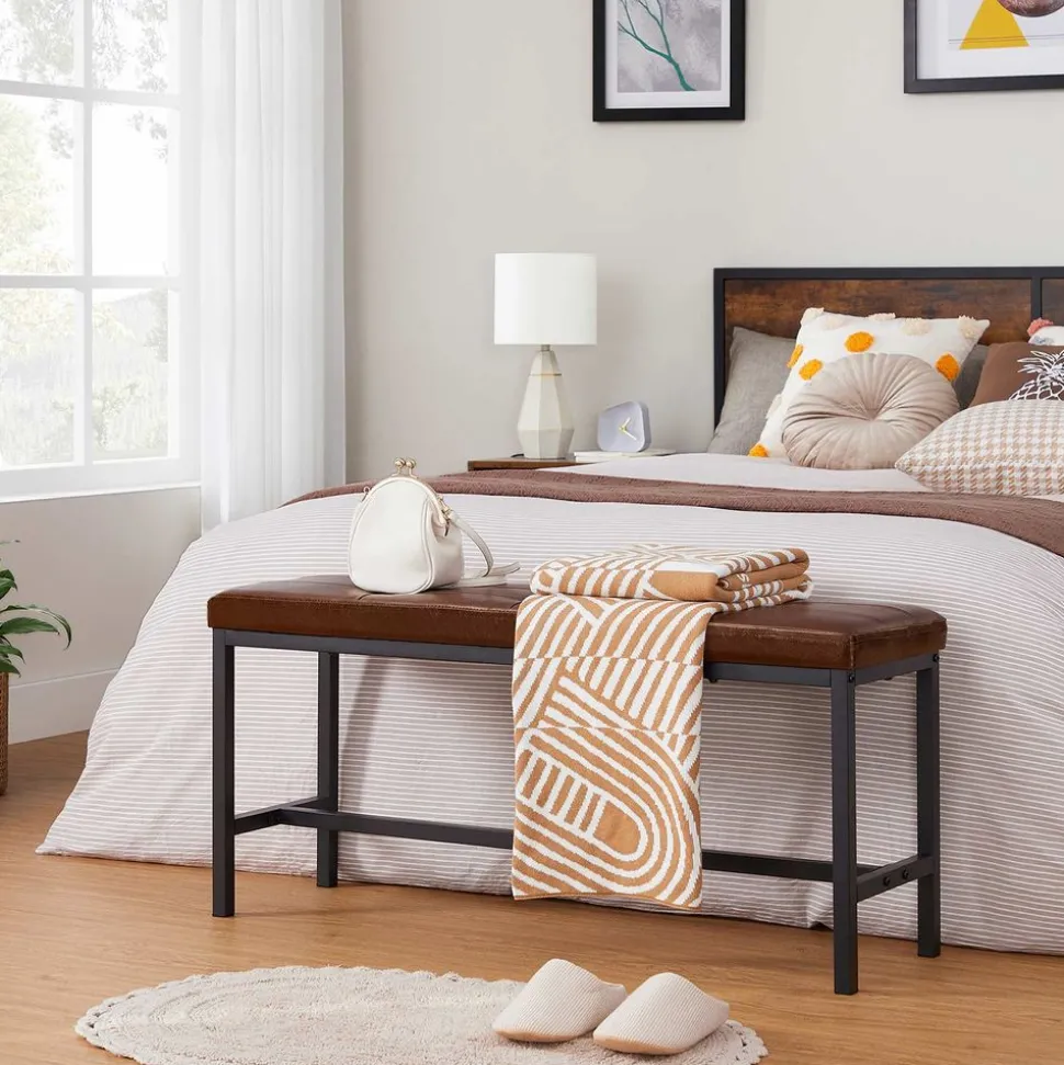 Outlet SONGMICS Banc rembourré noir