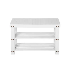 Clearance SONGMICS Banc étagère bambou