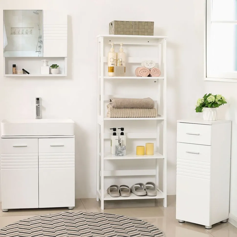 Cheap SONGMICS Bibliothèque à 5 niveaux Marron Rustique