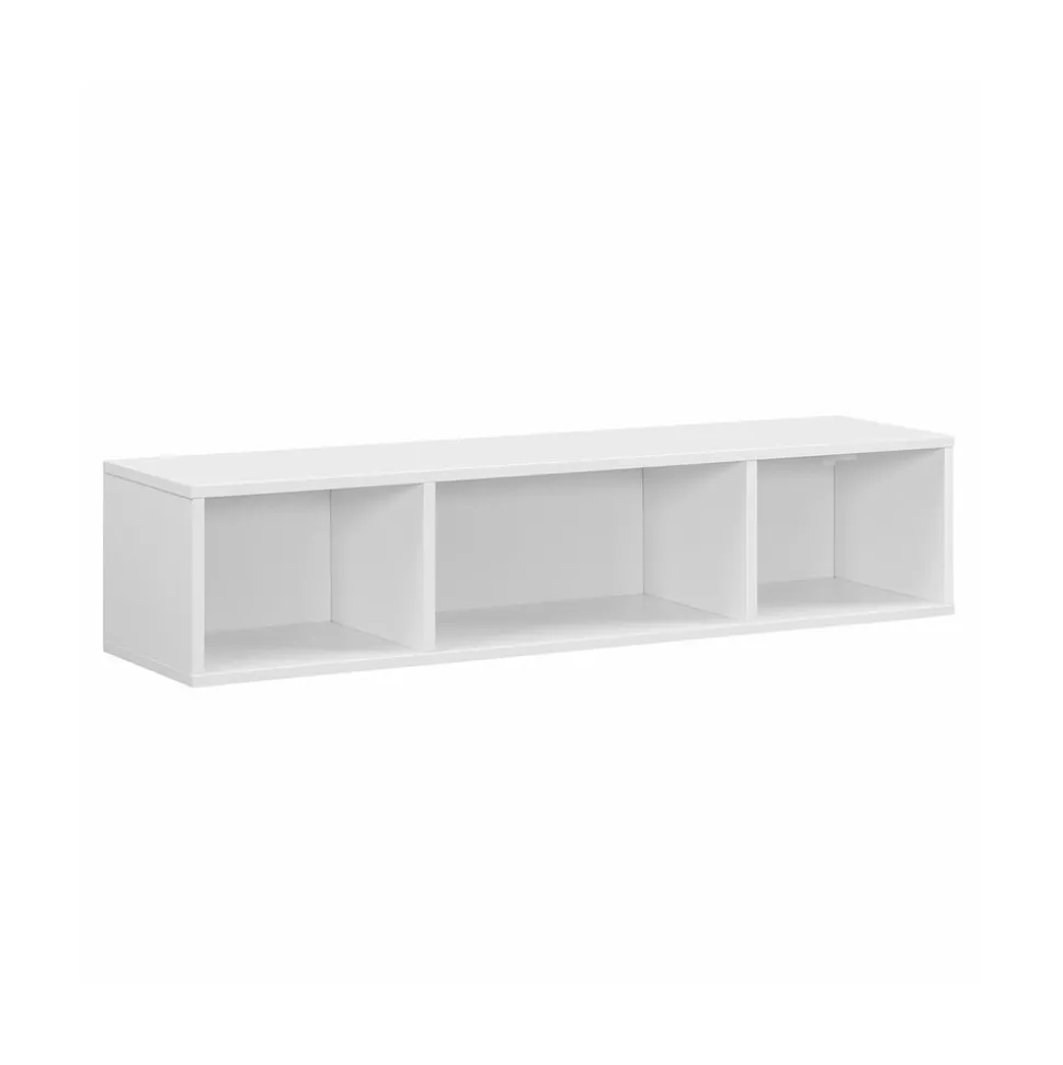 Shop SONGMICS Bibliothèque à 3 niveaux 80 x 24 x 93 cm blanc
