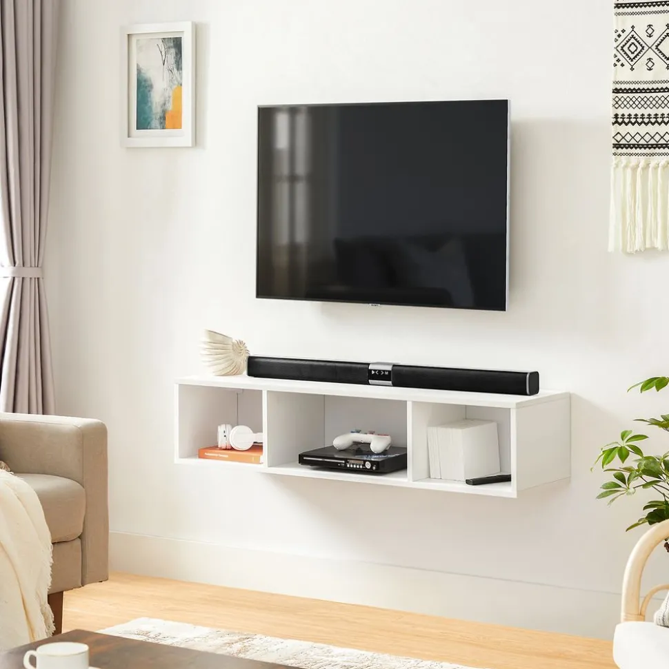 Shop SONGMICS Bibliothèque à 3 niveaux 80 x 24 x 93 cm blanc