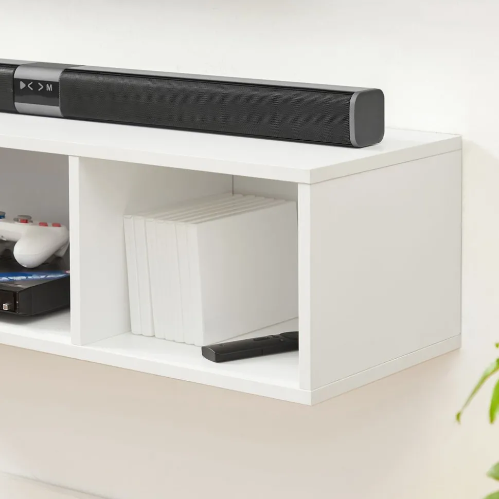 Shop SONGMICS Bibliothèque à 3 niveaux 80 x 24 x 93 cm blanc