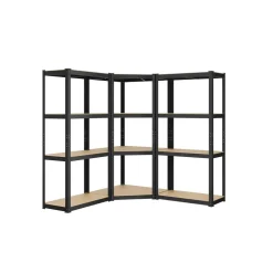 Online SONGMICS Bibliothèque à 6 niveaux porte imitation rotin beige chêne et blanc perle