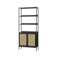 Outlet SONGMICS Bibliothèque à 4 niveaux tournante noir d'encre