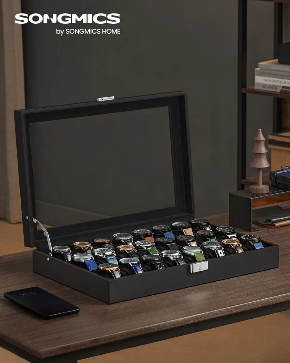 Clearance SONGMICS Bibliothèque 8 cases industriel Brun Vintage Noir