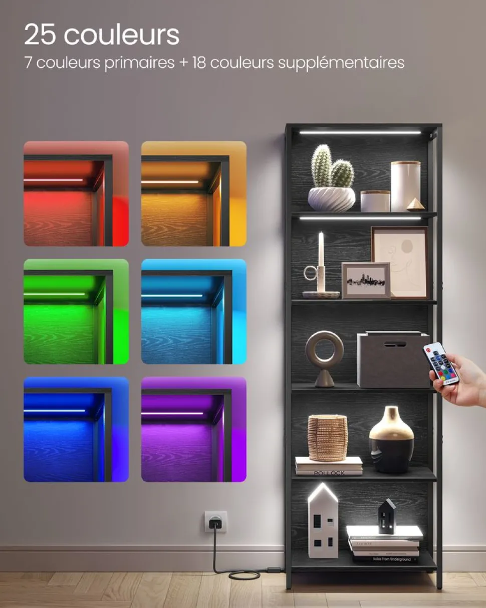 Best SONGMICS Bibliothèque 8 cases rustique Marron Vintage