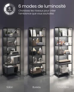 Best SONGMICS Bibliothèque 8 cases rustique Marron Vintage