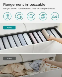 Outlet SONGMICS Bibliothèque 8 casiers blanc