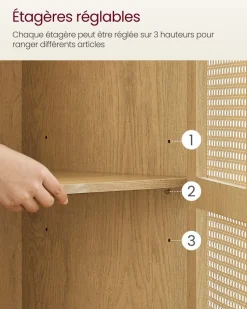 Discount SONGMICS Bibliothèque 5 casiers blanc